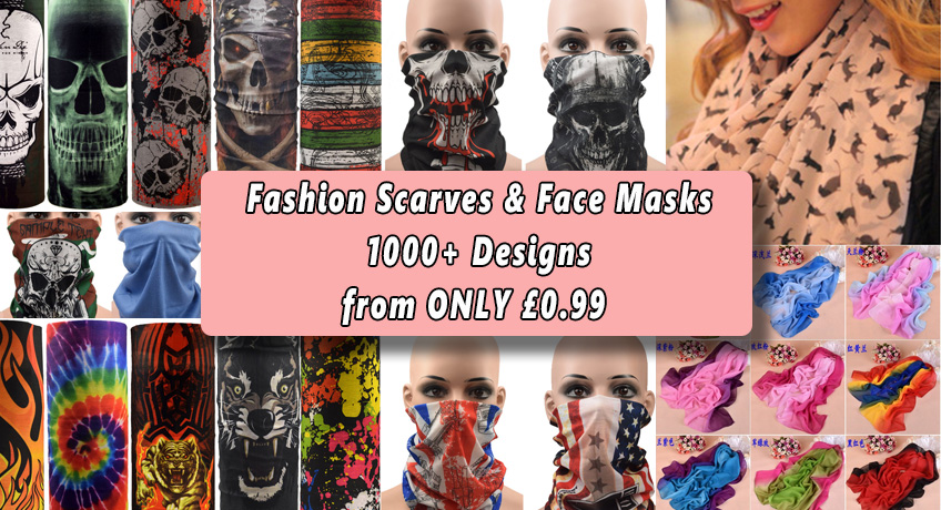 Fashion Scarves Face Masks ONLY 0.99