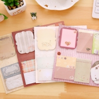160 Sheets 8 Styles Cute Vintage Sticky Notes Pad Memo Index Tab Page Markers