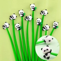 Giant Panda On Bendable Bamboo Ballpoint Gel Pens Kids Party Gift Bag Fillers