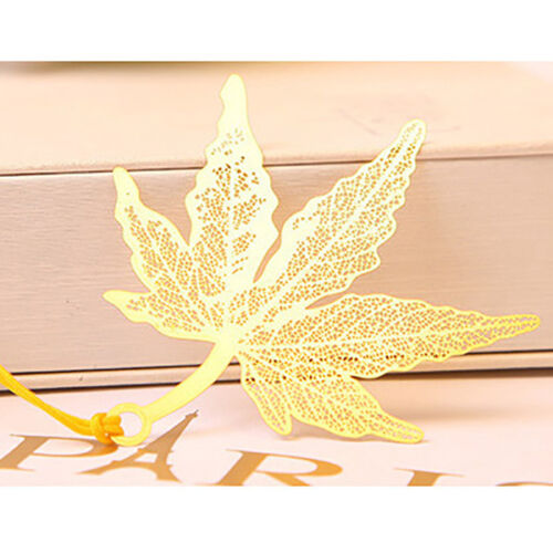 Gold Maple Leaf Leaves Metal Bookmarks For Books Book Markers Gift For Readers