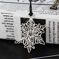 Silver Snowflake Snow Flake Cute Metal Bookmark For Books Page Marker Index