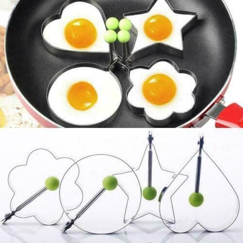 Stainless Steel Frying Pan Egg Poacher Pancake Baking Shaper Cooking Ring Mold