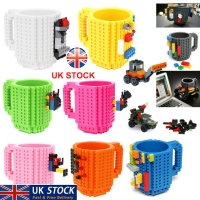 Building Bricks DIY Puzzle Mugs Coffee Tea Cup Compatible Construction Blocks Gift