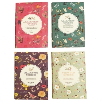 4pk Garden Birds Flowers Cute Mini Notebooks Small Notepads Pocket Memo Pads