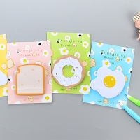 Breakfast Food Toast Egg Doughnut Shaped Cute Sticky Notes Novelty Sticky Note Pad
