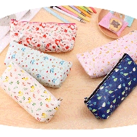 Garden Animals Flowers Floral Patterned PU Leather Cute Pencil Cases Cosmetics Make Up Bags