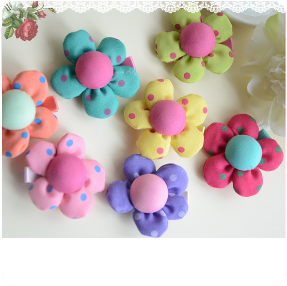 Fabric Flower Hair Elastic Band