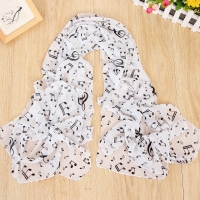 160 50cm Music Notes Print X064 Fashion Ladies Scarves Chiffon Scarf Womens Shawls