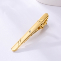 T1-15-002 Mens Metal Silver Gold Tie Clip