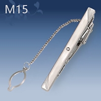 M15 Mens Metal Silver Gold Tie Clip