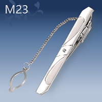 M23 Mens Metal Silver Gold Tie Clip