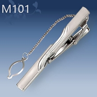 M101 Mens Metal Silver Gold Tie Clip