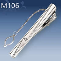 M106 Mens Metal Silver Gold Tie Clip