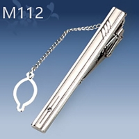 M112 Mens Metal Silver Gold Tie Clip