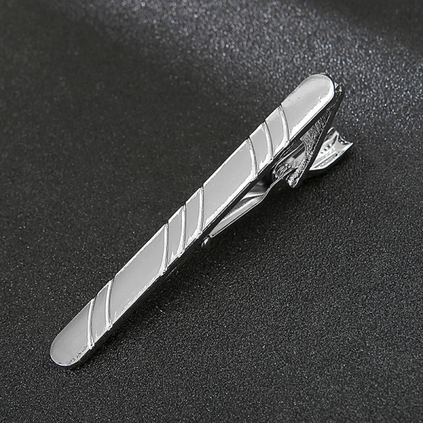 T4-1-002 Mens Metal Silver Gold Tie Clip