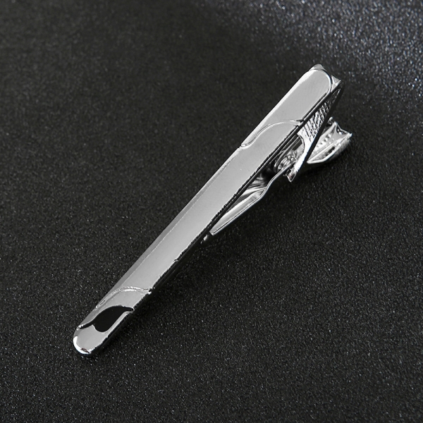 T4-1-009 Mens Metal Silver Gold Tie Clip