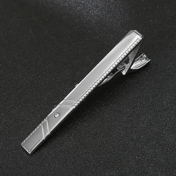 T4-1-005 Mens Metal Silver Gold Tie Clip