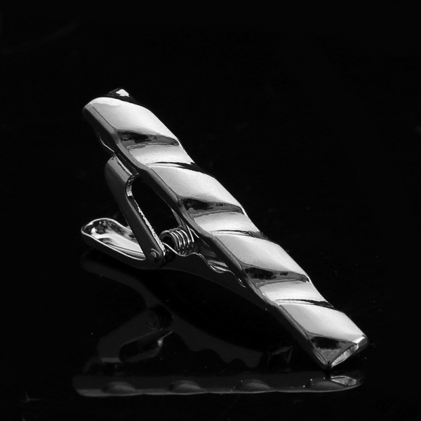 T5-2-002 Mens Metal Silver Gold Tie Clip