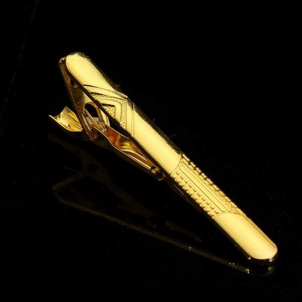 T4-2-001 Mens Metal Silver Gold Tie Clip