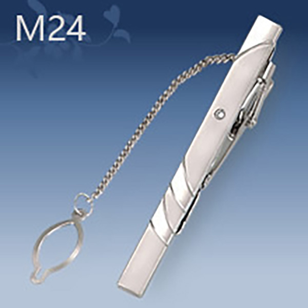 M24 Mens Metal Silver Gold Tie Clip