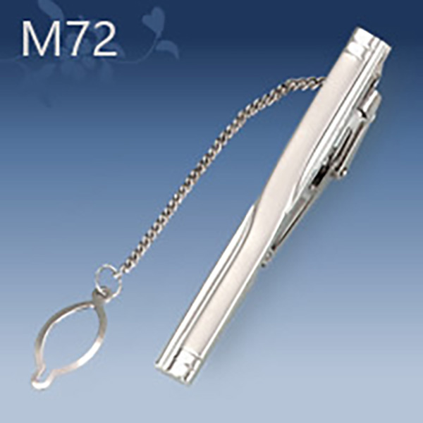 M72 Mens Metal Silver Gold Tie Clip