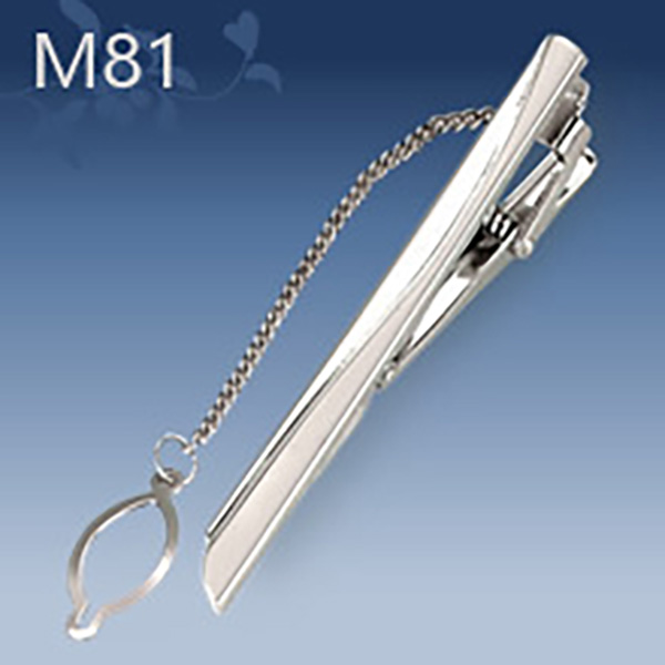 M81 Mens Metal Silver Gold Tie Clip