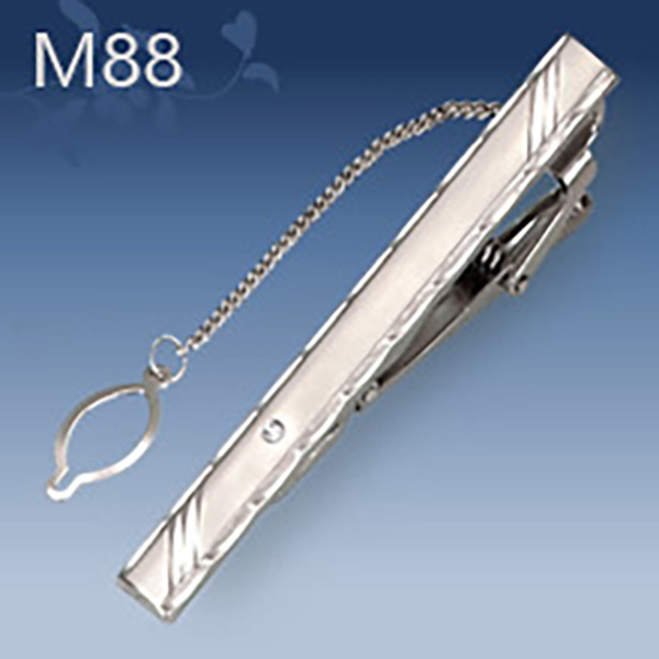 M88 Mens Metal Silver Gold Tie Clip