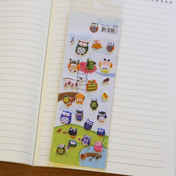 Owl Puffy Stickers