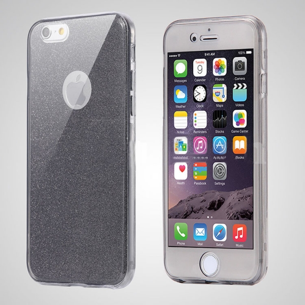 Glitter Black With Glitter iPhone 6 6S Phone Case