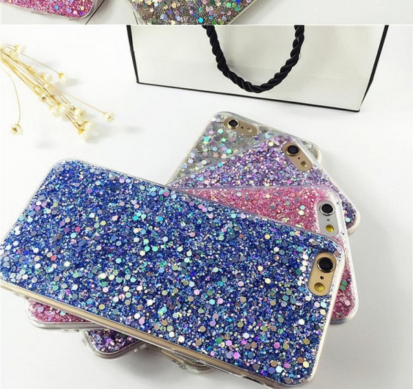 Glitters Blue iPhone 7 Plus 8 Plus Phone Case