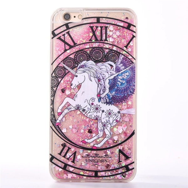 Glitter Liquid Unicorn Rose Love Hearts iPhone 7 Plus 8 Plus Phone Case