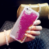 Glitter Liquid - Floating Stars Rose iPhone 6 Plus 6S Plus Phone Case