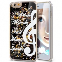 Glitter Liquid - Music Note iPhone 6 Plus 6S Plus Phone Case