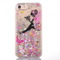 Glitter Liquid - Girl E Silver iPhone 6 Plus 6S Plus Phone Case