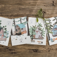 Luxury Holiday Cottages Countryside Wooden Cabin B5 Notebooks Large Note Books