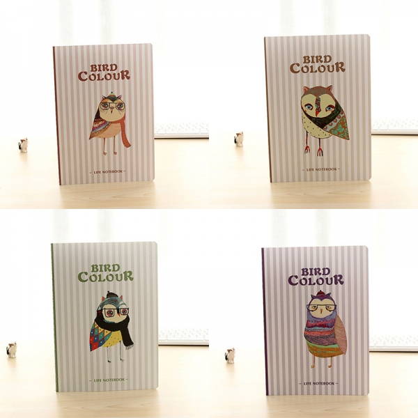 Owls Wild Birds B5 Cute Notebooks Note Books Large Notepads Lined Page Notes Pad