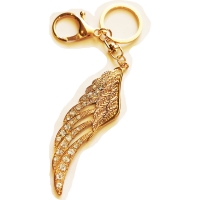 Angel Wing Opera Face Mask Crystal Diamante Bag Charms Handbag Keyrings Pendant