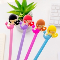 4pk Little Mermaid Girls Novelty Ballpoint Gel Pens Cute Kids Party Gift Bag Fillers