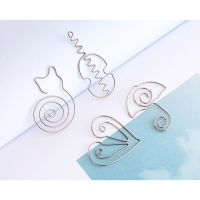 Cartoon Drawing Animals Flower Shaped Novelty Metal Bookmarks Cute Book Markers