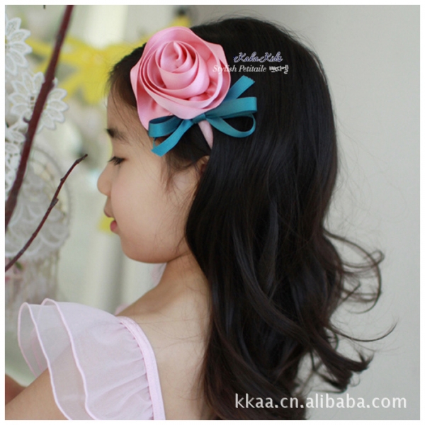 Bright Fabric Carnation Flower Hair Clip