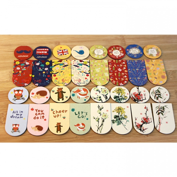 2pk Animals Flowers London Red Bus Magnetic Bookmarks Book Markers With Magnet