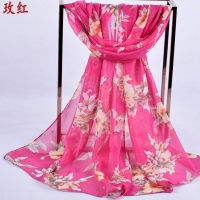 160 50cm Flower Floral Fashion Ladies Scarves Chiffon Scarf Womens Shawls X413