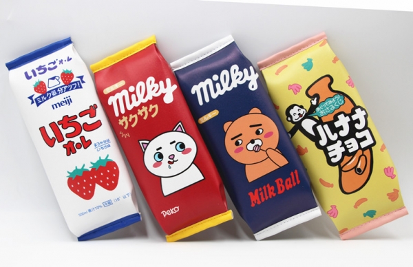 Cute Japanese Style Cat Bear Animals Plastic Pencil Cases Cosmetics Make Up Bags Pen Pouches