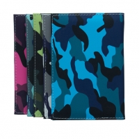 Luxury Camouflage Effect Coloured PU Leather Passport Cover Travel ID Holder Wallet