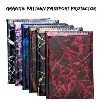 Luxury Marble Effect Coloured PU Leather Passport Cover Travel ID Holder Wallet