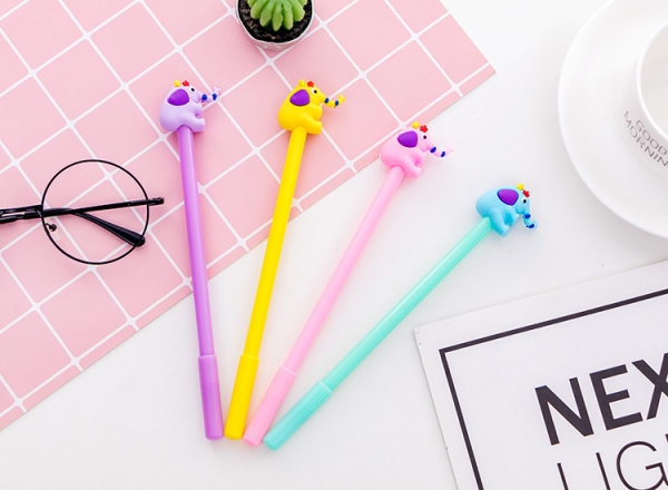 Cute Elephant Novelty Animals Ballpoint Gel Pens Kids Party Gift Bag Fillers