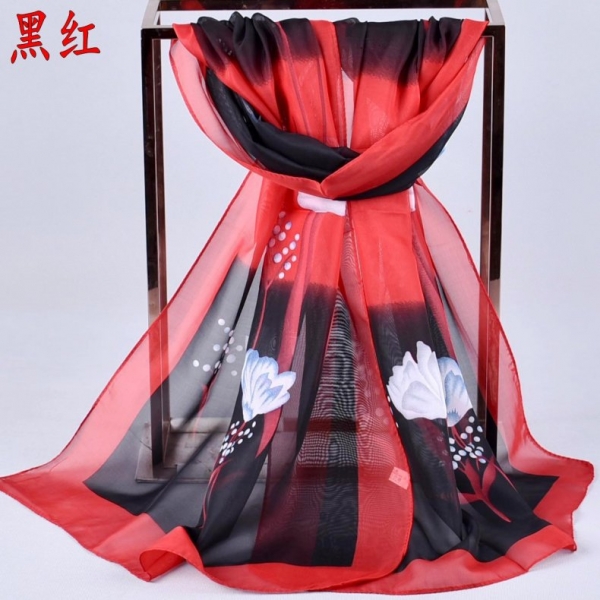 Flowers Fashion Ladies Scarves Chiffon Scarf Womens Shawls X400