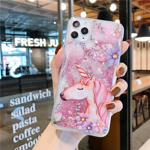 Glitter Liquid - Unicorn A iPhone 12 Mini Phone Case