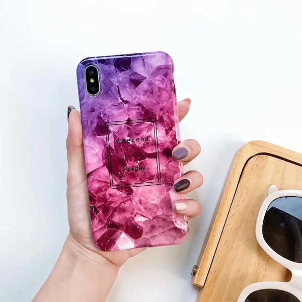 Marble Effect Rose iPhone XS MAX Phone Case