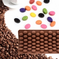 55 Coffee Beans Silicone Mould Chocolate Fondant Jelly Ice Cube Mold